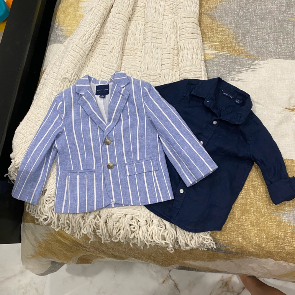 Janie and Jack 2T boys blazer and button up